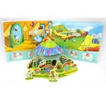 Oficiu Postal Forest Cabine  - Puzzle 3D din lemn